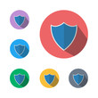 shield symbol button set vector icon for app and website