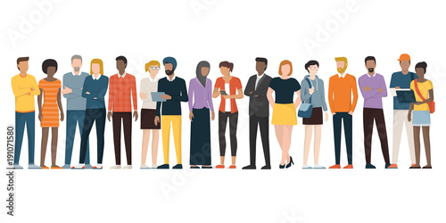 Wektor: Multiethnic group of people Multiethnic group of people