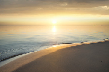 Wall Mural - seashore during sunset. beautiful natural concept and idea
