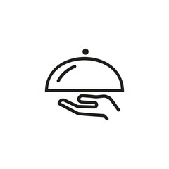 Sticker - Serving Food Line Icon