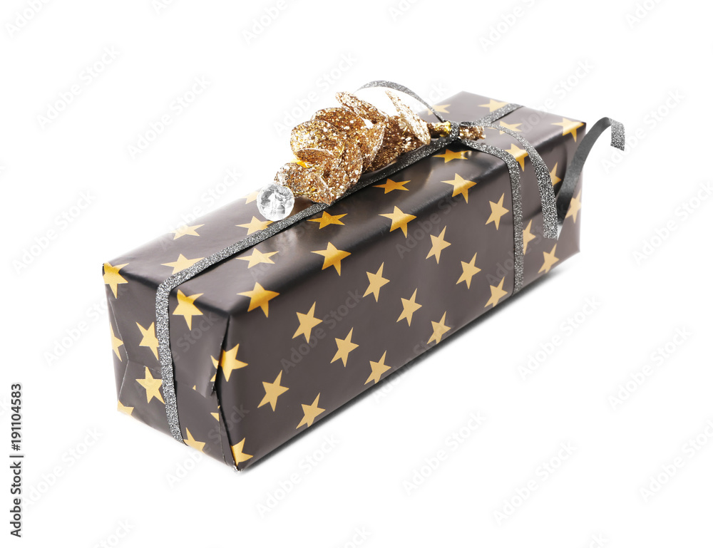Beautiful gift box isolated on white