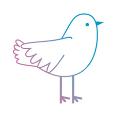 Sticker - dove flying isolated icon vector illustration design