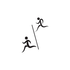 Poster - runners cross the finish line icon. Elements of sportsman icon. Premium quality graphic design icon. Signs and symbols collection icon for websites, web design, mobile app