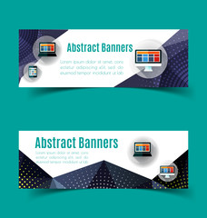 Wall Mural - abstract banners set