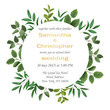 Wedding invitation with Greenery