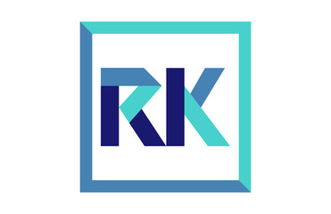 RK Square Ribbon Letter Logo