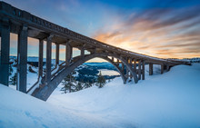 Donner Summit Bridge At Dawn