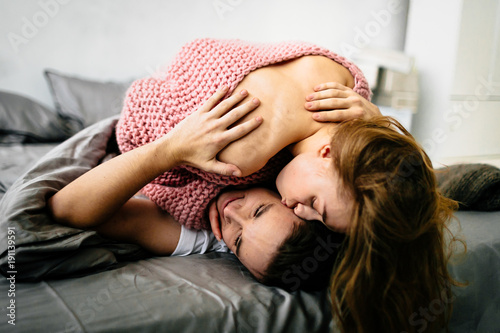 Wife Kissing Her Husband In The Bed Artwork Soft Focus This Wife Kissing Her Husband In The Bed Artwork Soft Focus