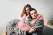 © stakhov - A couple in love having fun in the bed. Artwork. Soft focus