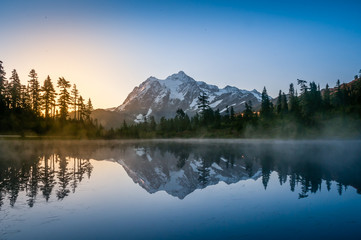 picture lake reflections of mount shuksan