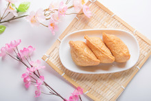 Inari Sushi - Japanese Sushi - Sushi Rice In Deep Fried Tofu Bag