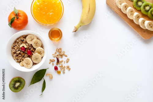 Fotomural Healthy breakfast with muesli