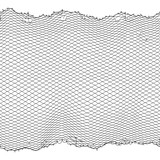 Fototapeta  - Black fisherman rope net vector seamless texture isolated on white