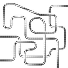railway line track isolated vector illustration