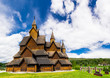 Summer sunny day at Heddal stave church, Telemark, Norway
