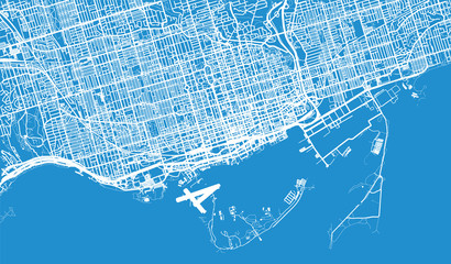 Poster - Urban vector city map of Toronto, Canada