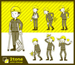 2tone type helmet construction worker men_set 08