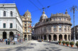 Genoa, Liguria / Italy - 2012/07/06: Genoa city center - Piazza de Ferrari square