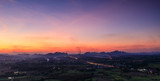 Fototapeta Las - Beautiful sunset on the high mountain in countryside of Thailand.