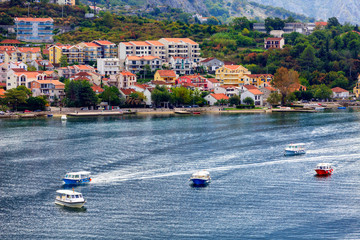 Wall Mural - Boats and Ferries Leaving Kotor