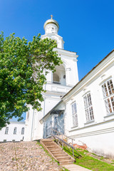 Sticker - Bell tower of the St. George (Yuriev) Orthodox Male Monastery in Veliky Novgorod, Russia