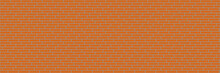 Horizontal Orange Brick Wall For Background And Design.