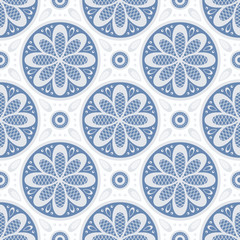 Poster - Abstract seamless pattern in a classic style. Ornament of lace.