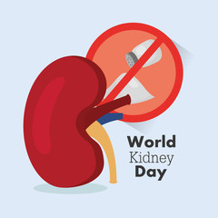 Wall Mural - world kidney day international science celebration vector illustration