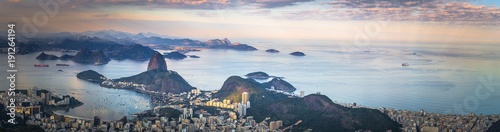 Rio de Janeiro - June 20, 2017: Panorama of Rio de Janeiro seen from Corcovado m Canvas Print