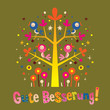Gute Besserung - Get Well Soon in German - greeting card with cute birds