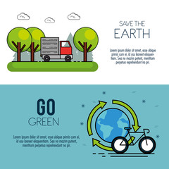 Sticker - eco green energy infographic environmentally friendly concept vector illustration graphic design