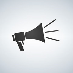 Poster - loudspeaker icon vector, stock vector illustration flat design style.