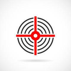 Poster - Red target vector icon