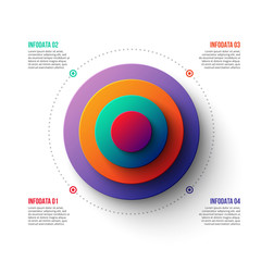 Poster - Business data visualization. Abstract gradient element of graph, diagram with 4 steps, options, parts or processes. Vector business template for presentation. Creative concept for infographic.