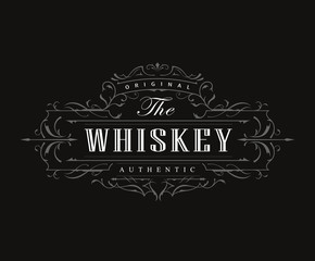 Wall Mural - antique label typography vintage logo hand drawn design retro vector