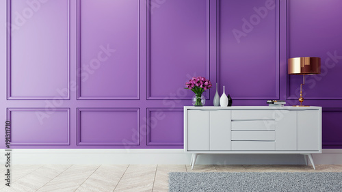 Luxury Modern Interior Of Living Room Ultraviolet Home