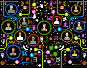 Poster - people in a computer network