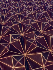 Aufkleber - Gold abstract pattern on dark gray background. 3d rendering