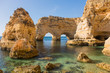 Natural caves at Marinha beach, Algarve Portugal