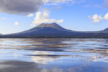 Mount Edgecumbe Reflections, Extinct Volcano, Kruzof Island, From Sitka Sound, Sitka, Northern Panhandle, Southeast Alaska