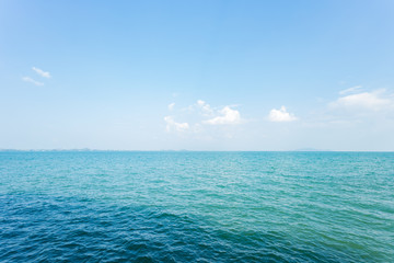 seascape on blue sky and white cloud