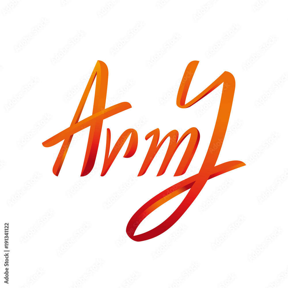 Army Lettering Stock Vector | Adobe Stock