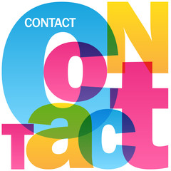 Poster - CONTACT Overlapping Vector Letters Icon