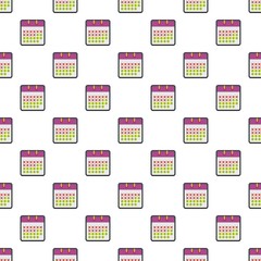 Poster - calendar plan pattern seamless in flat style for any design