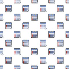 Poster - calendar mobile pattern seamless in flat style for any design