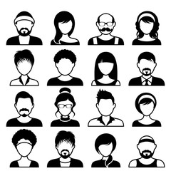 Canvas Print - Avatar icons male and female faces