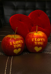 Wall Mural - i love you apple