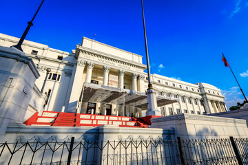 National Museum of Fine Arts of the Philippines facade near Rizal park in Metro Manila