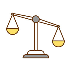 Wall Mural - justice scale isolated icon vector illustration design