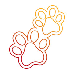 Wall Mural - dogs footprints isolated icon vector illustration design